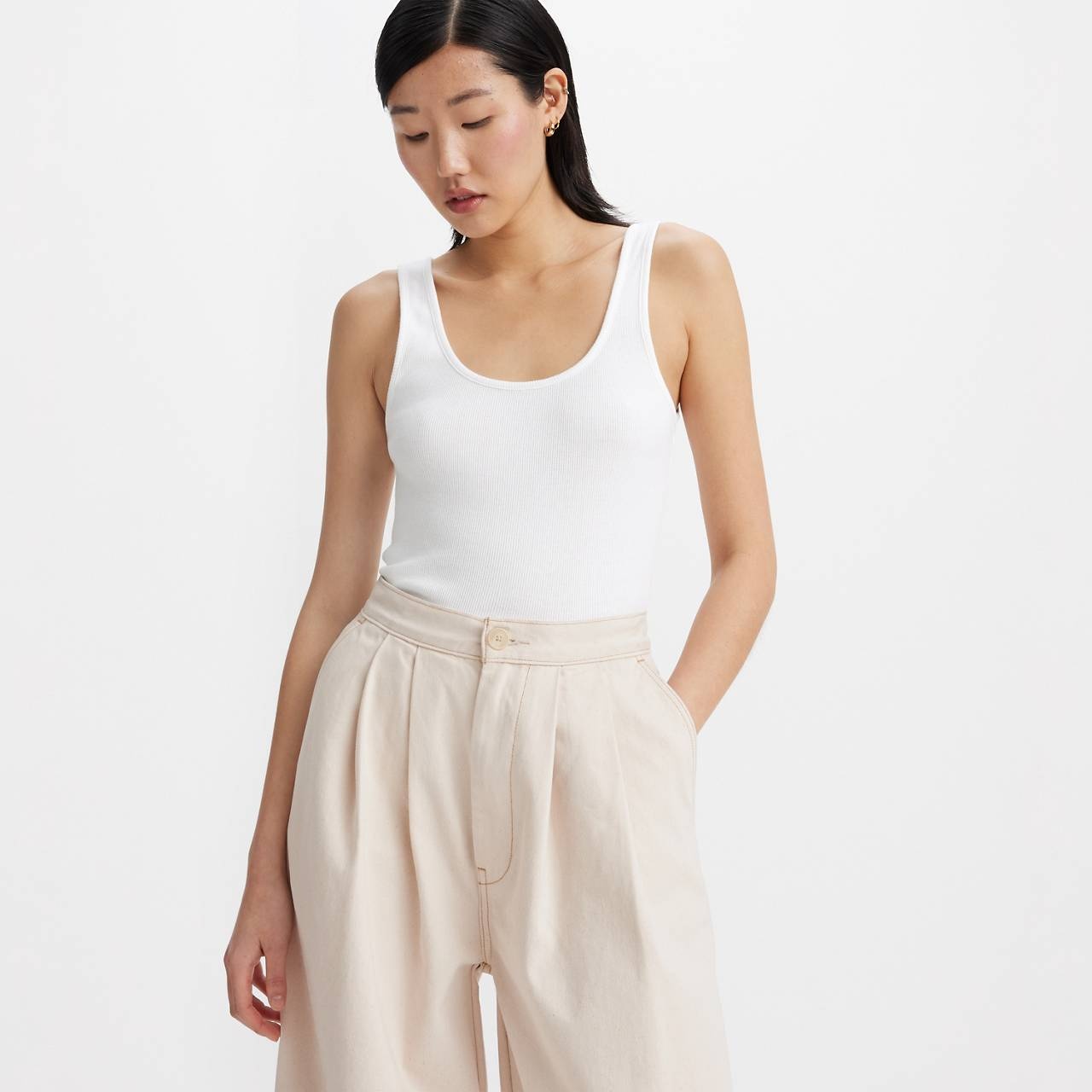 LEVI'S® JAPANESE DENIM PLEATED TROUSERS - 4