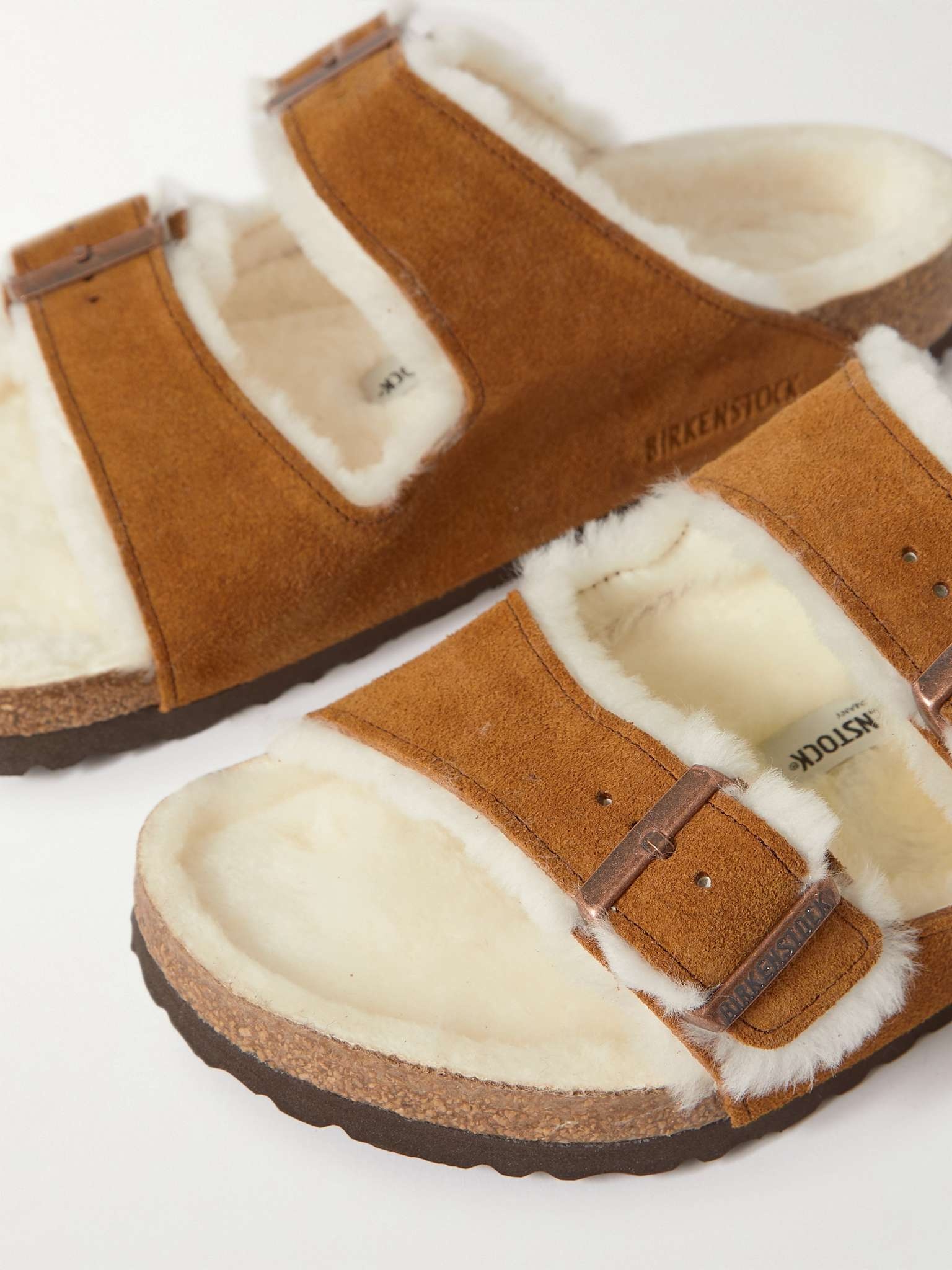 Arizona Shearling-Lined Suede Sandals - 5