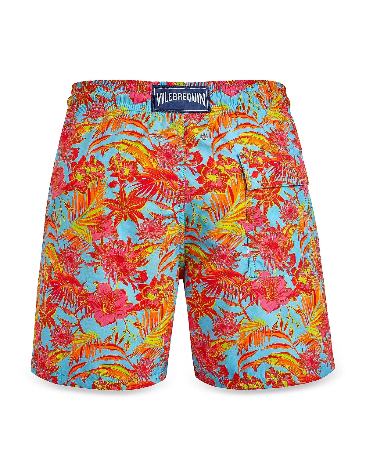 Moorea Tahiti Flowers Print 7" Swim Trunks - 4