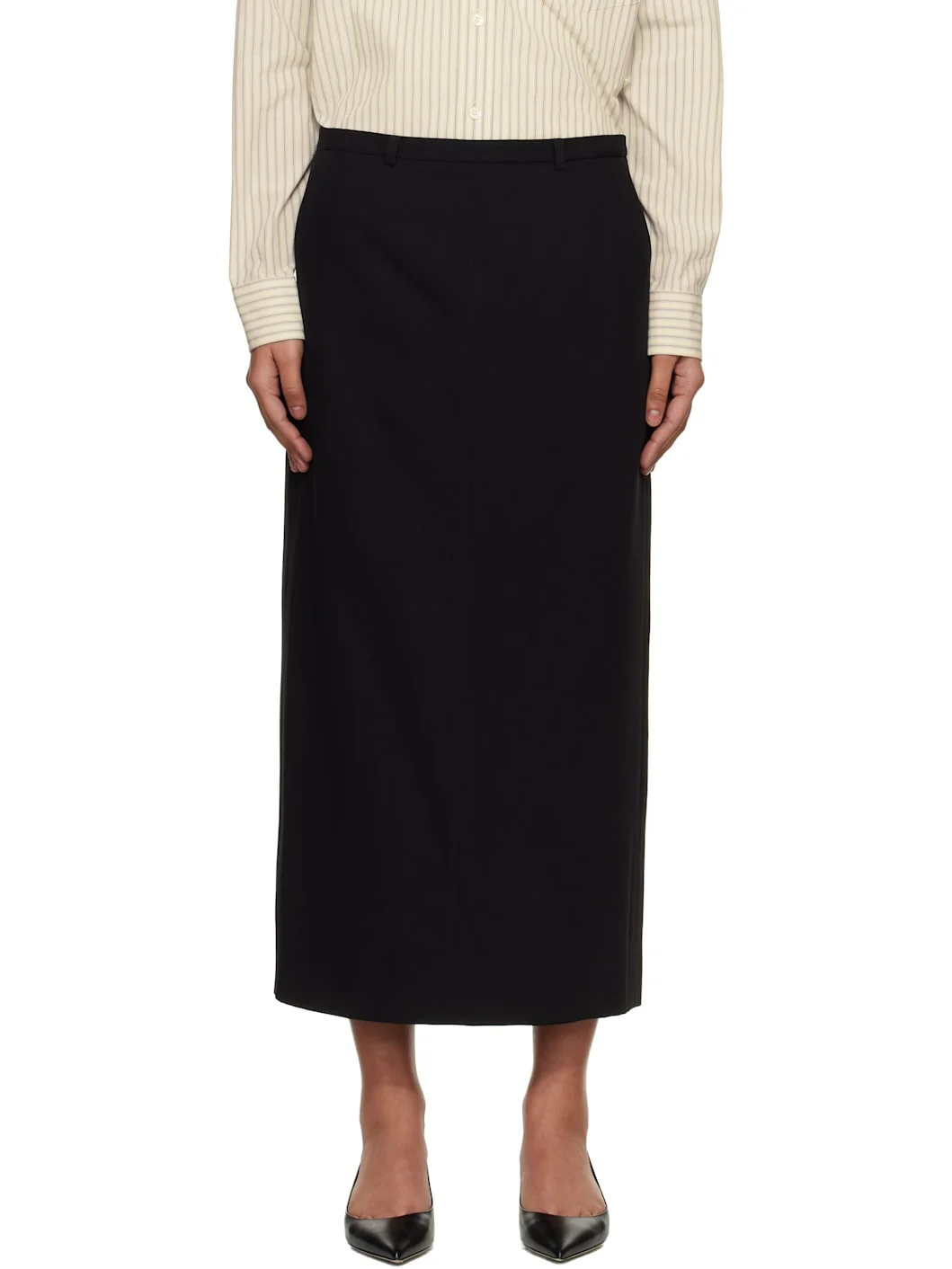 Black H-Line Maxi Skirt - 1