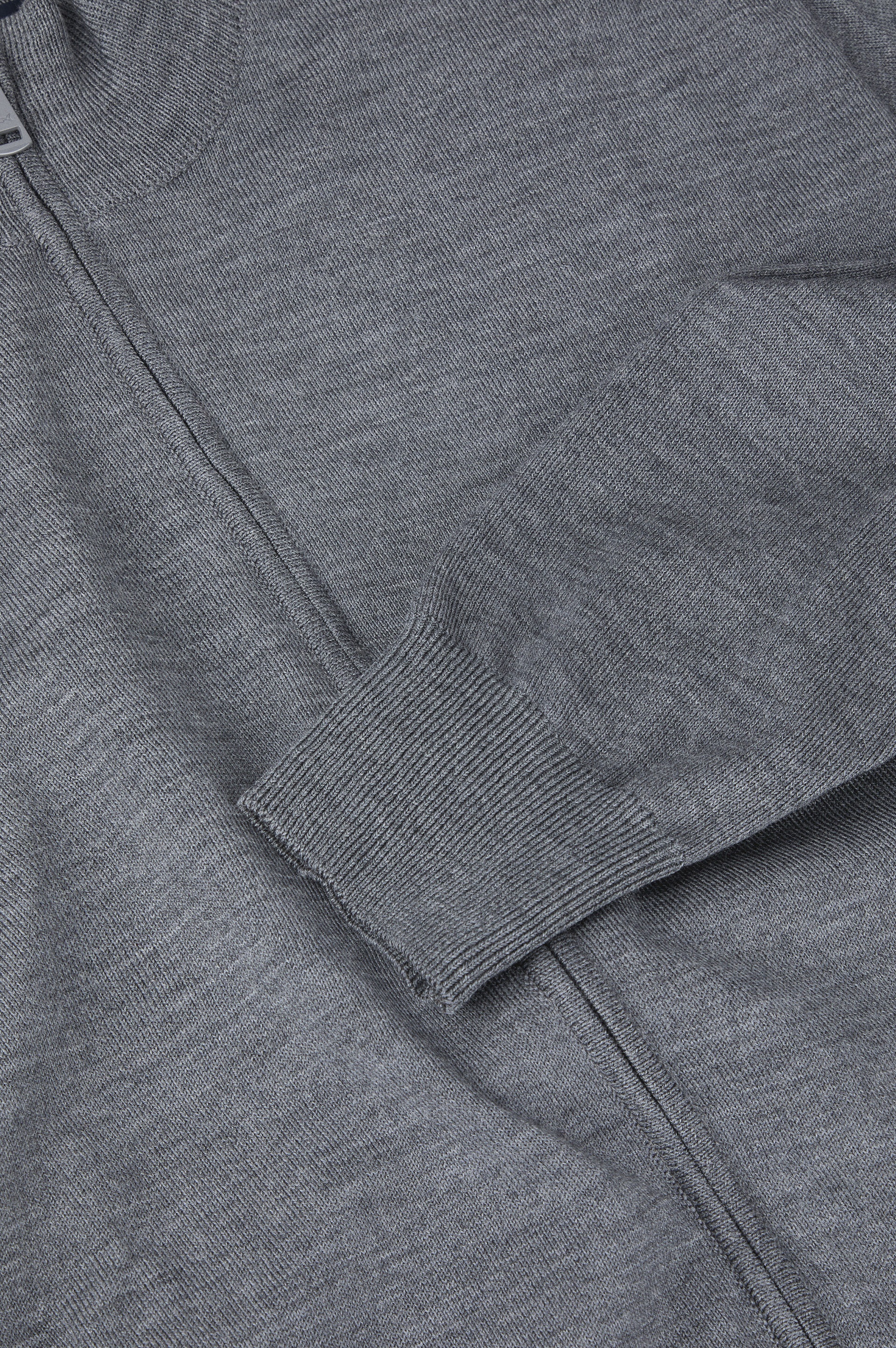 MERINO WOOL FULL ZIP SWEATER WITH ICONIC BADGE - 5