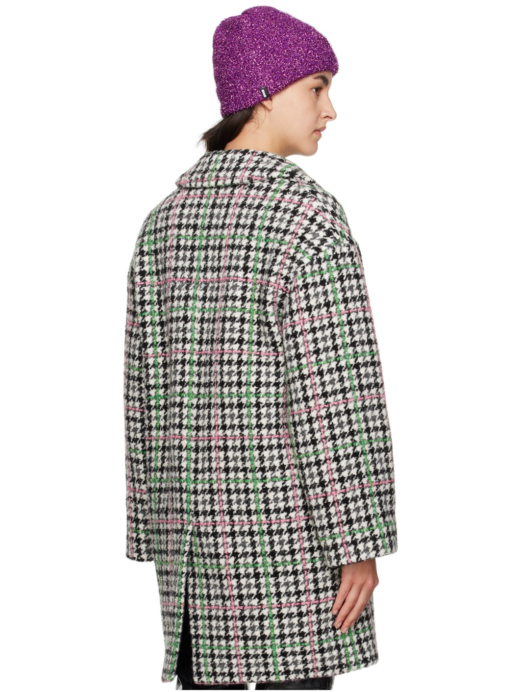 Gray Checked Coat - 3