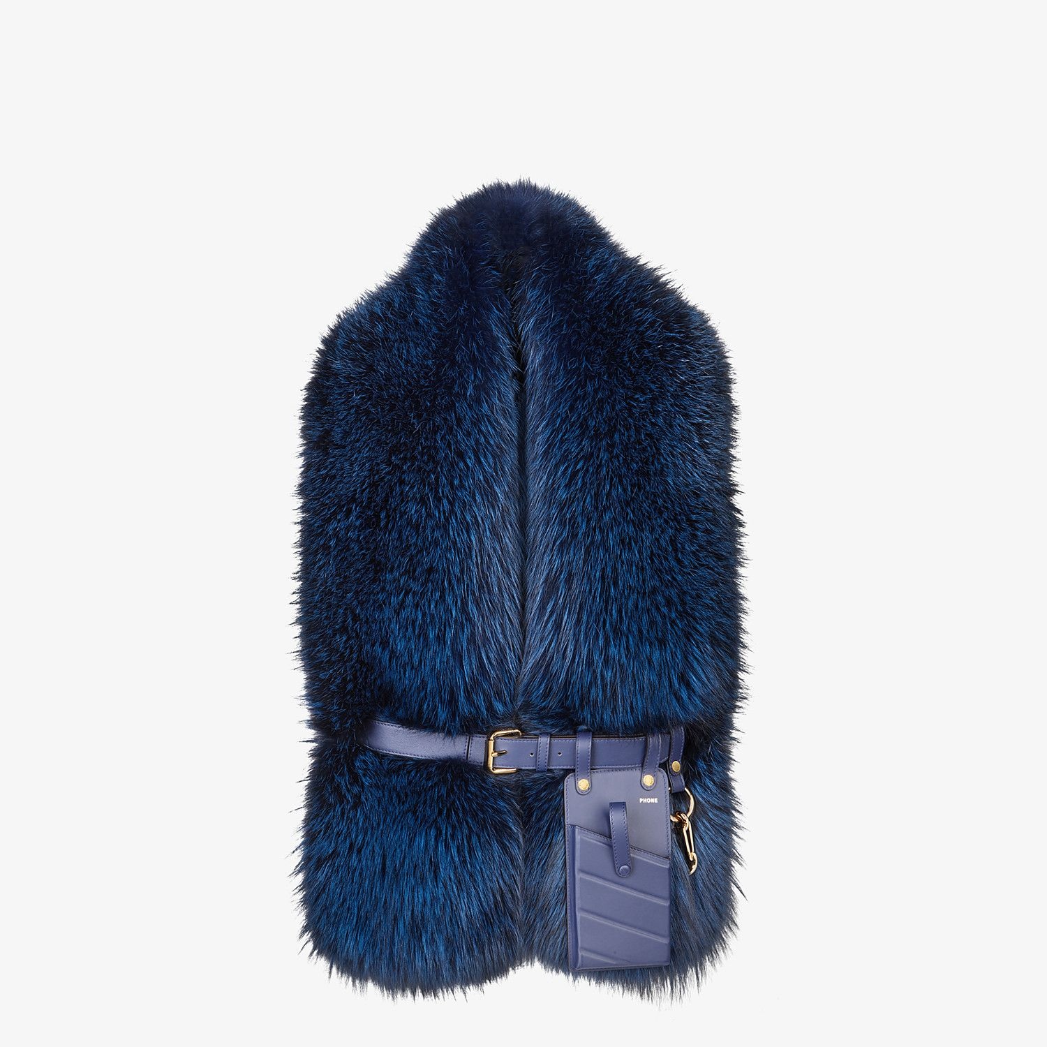 Blue fox fur stole - 2