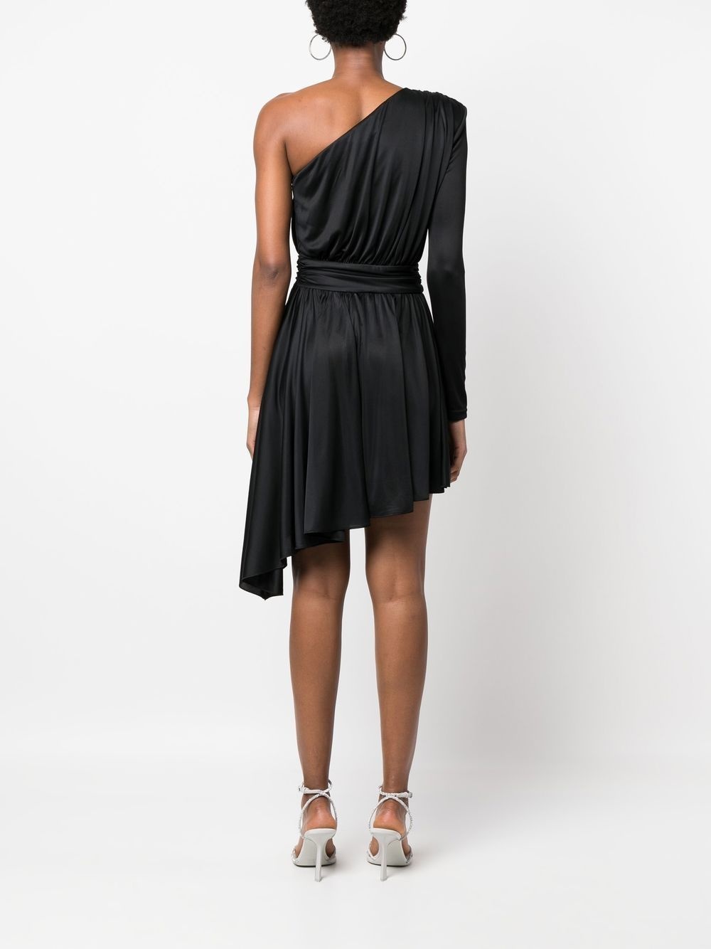 pleated one-shoulder dress - 4