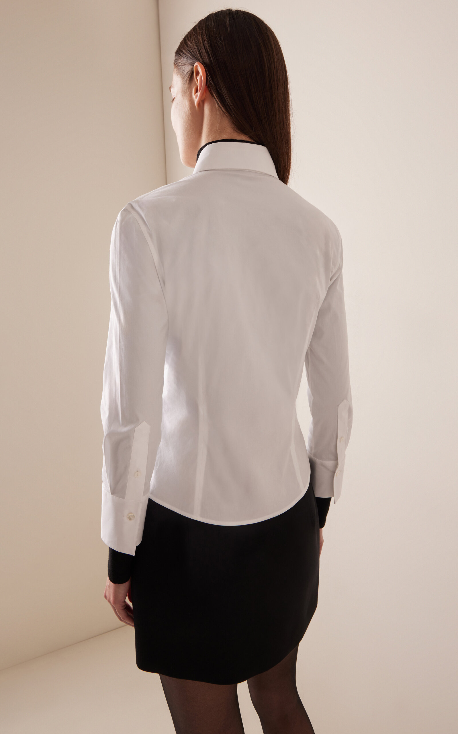 Frou Stretch-Cotton Shirt white - 4