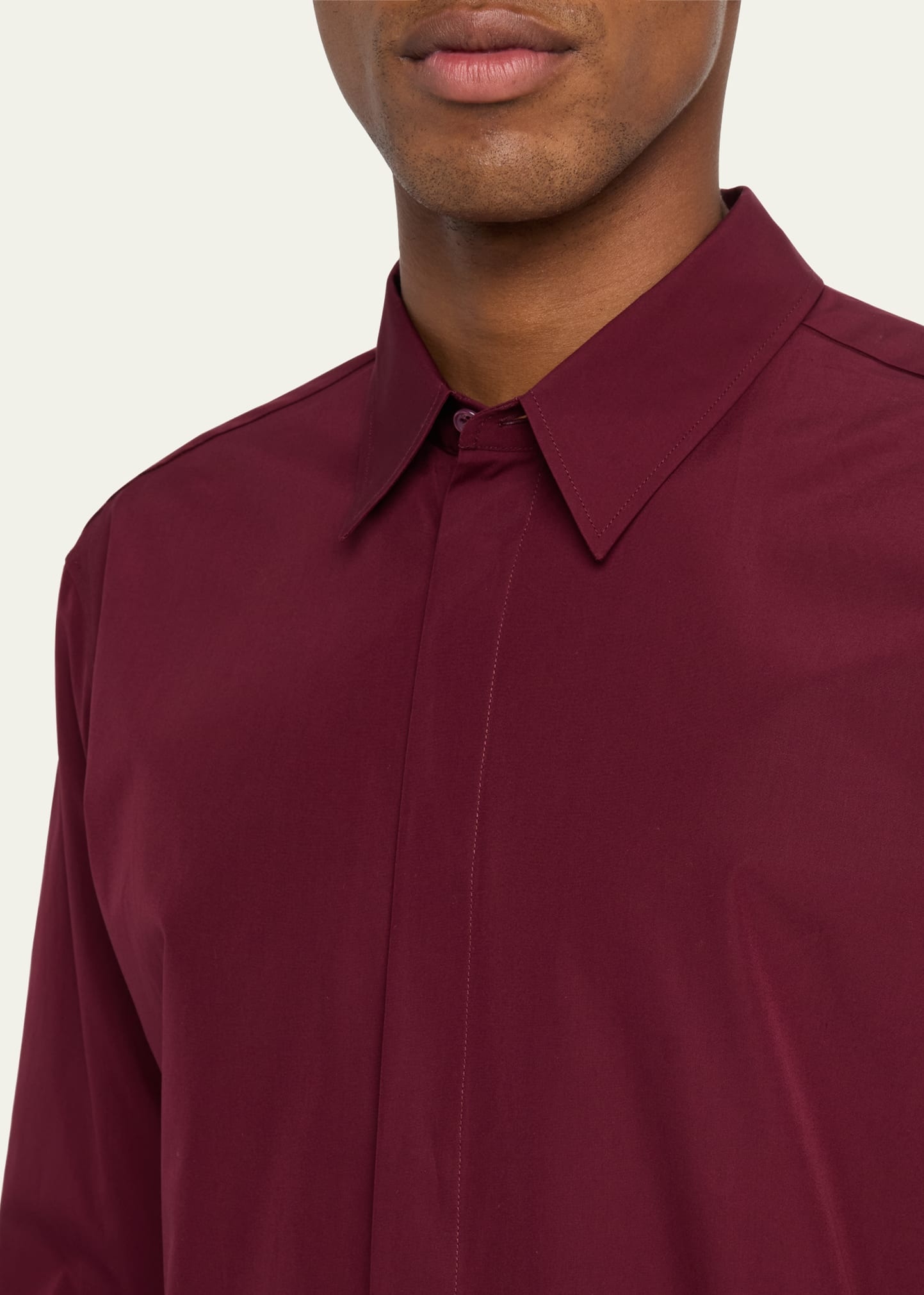 Men's Nicolas Cotton Concealed-Placket Sport Shirt - 5