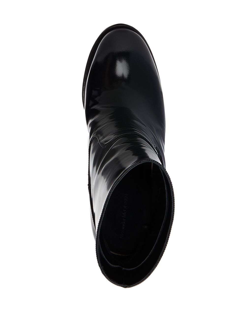 120mm leather ankle boots - 4