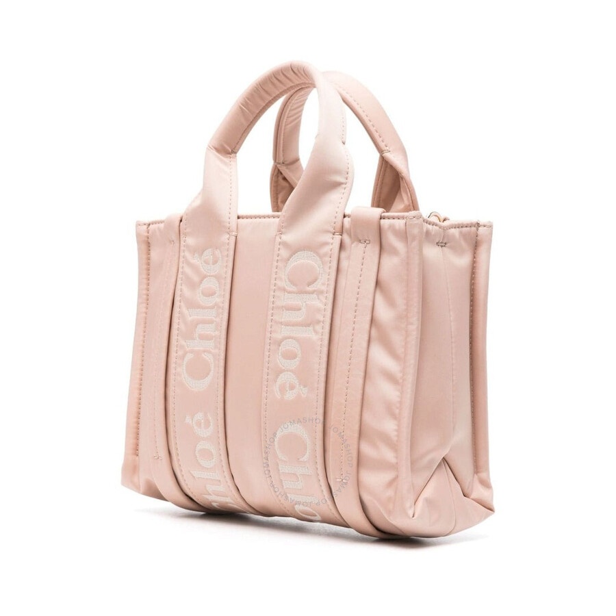 Chloe Woody Logo Small Nylon Tote Bag - 2