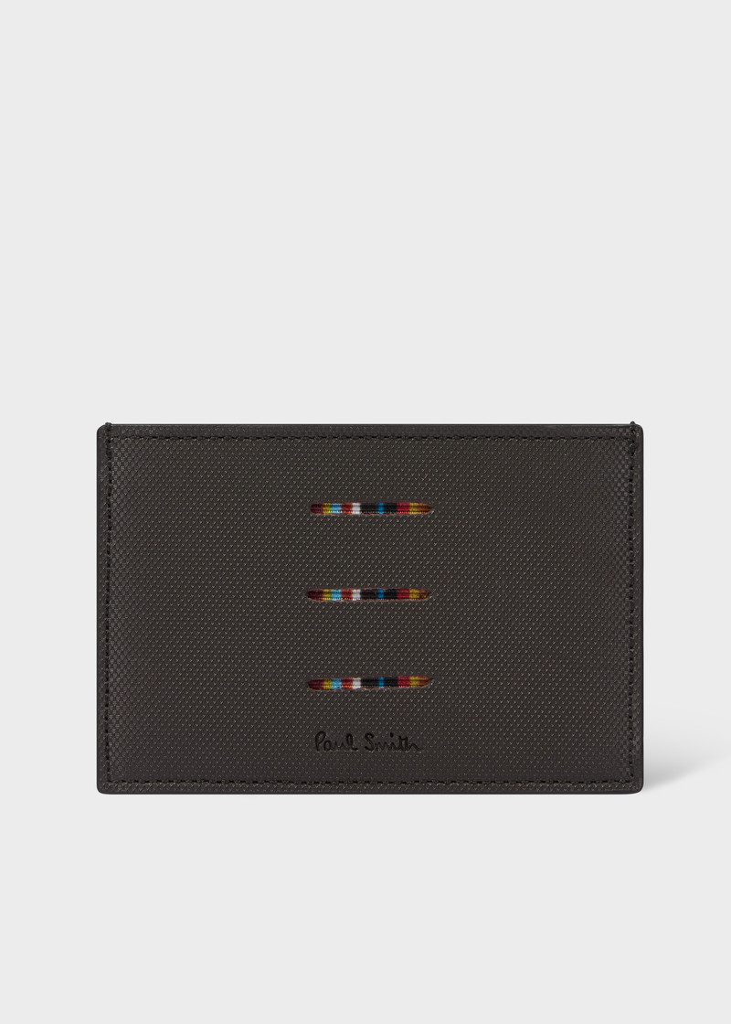 Brown 'Signature Stripe' Cutout Card Holder 1