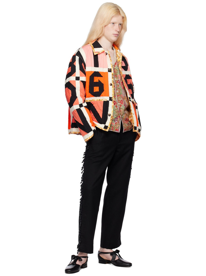 BODE Black Beaded Fringe Trousers outlook
