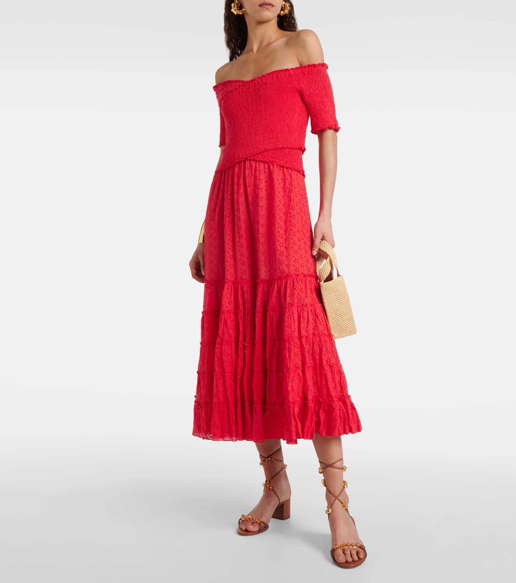 Soledad off-shoulder cotton midi dress - 2