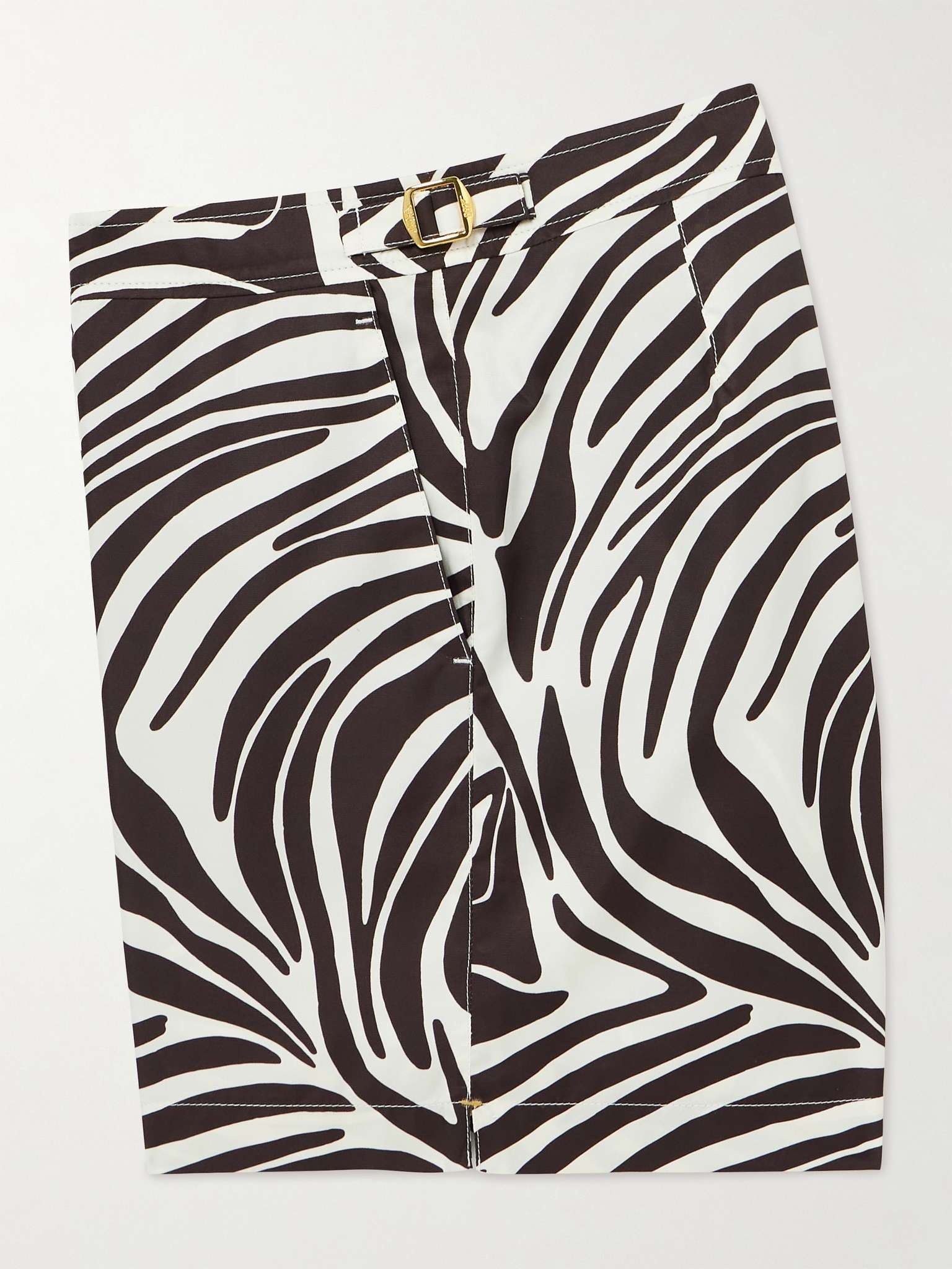 + 007 Bulldog Straight-Leg Zebra-Print Recycled Swim Shorts - 5