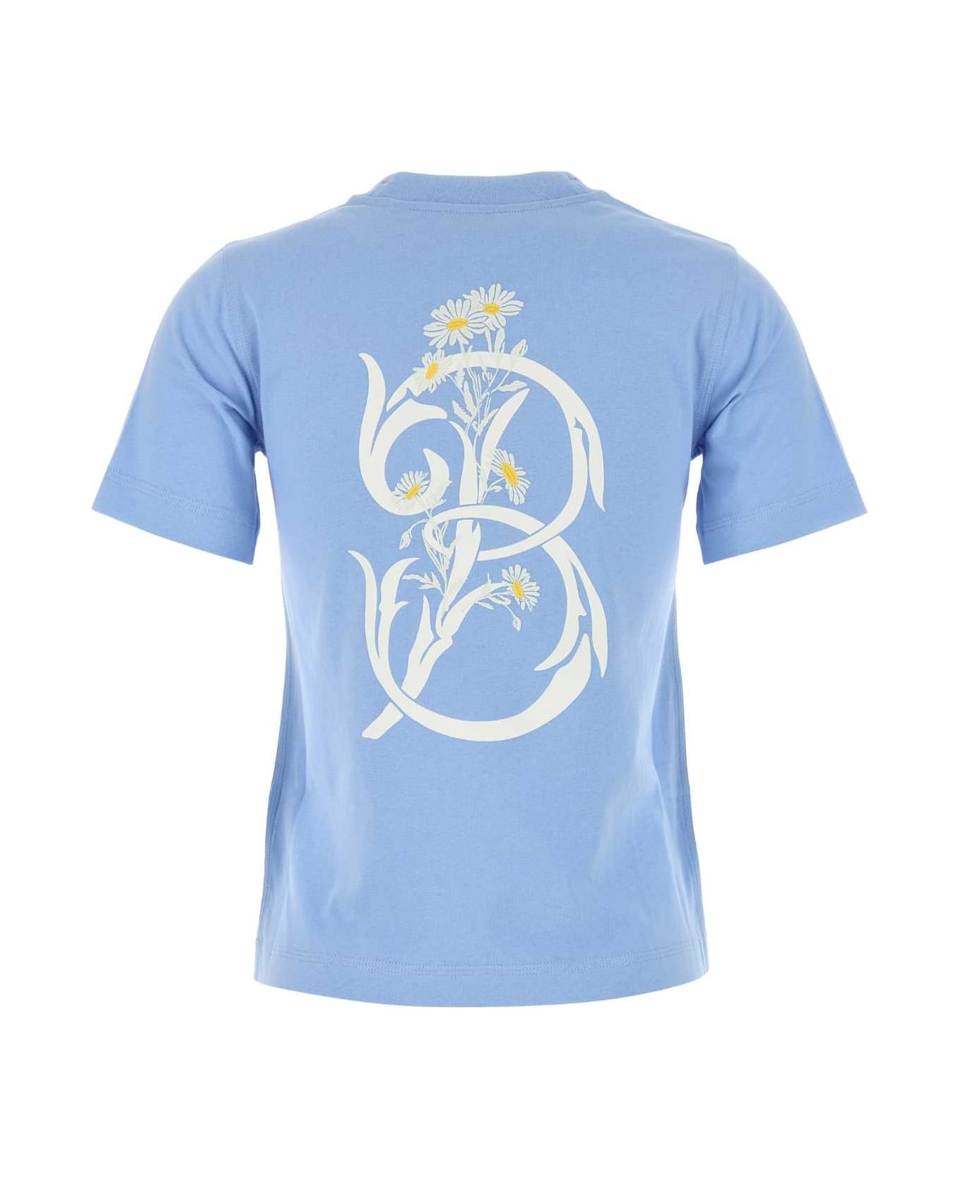 Cerulean Blue Cotton T-shirt - 2