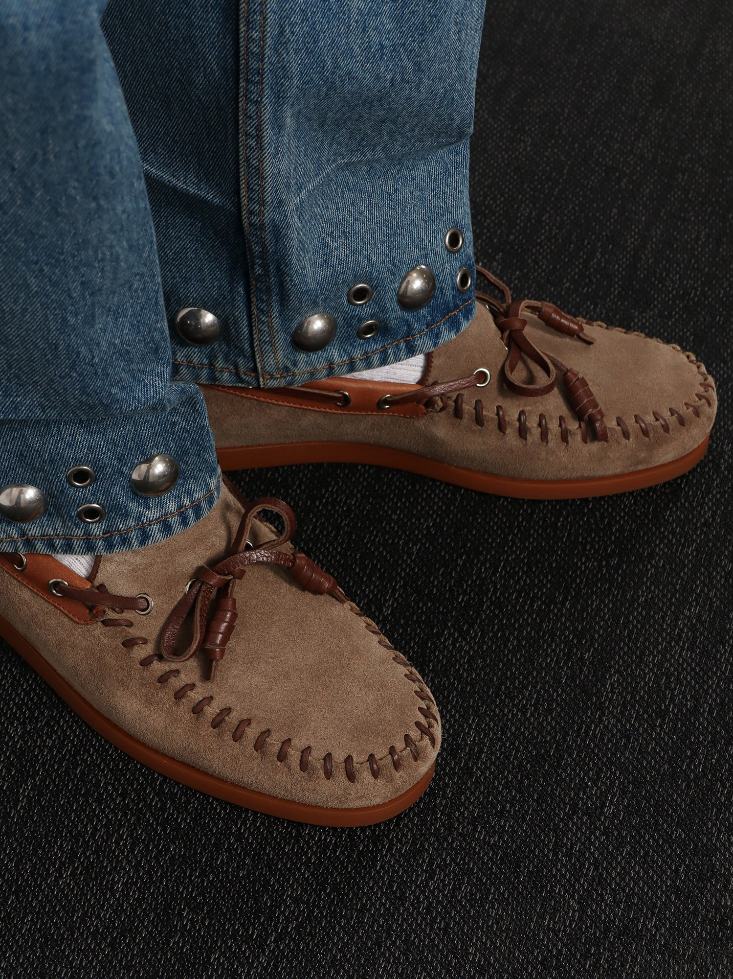 PALM AVENUE SUEDE AND LEATHER LOAFERS - 2