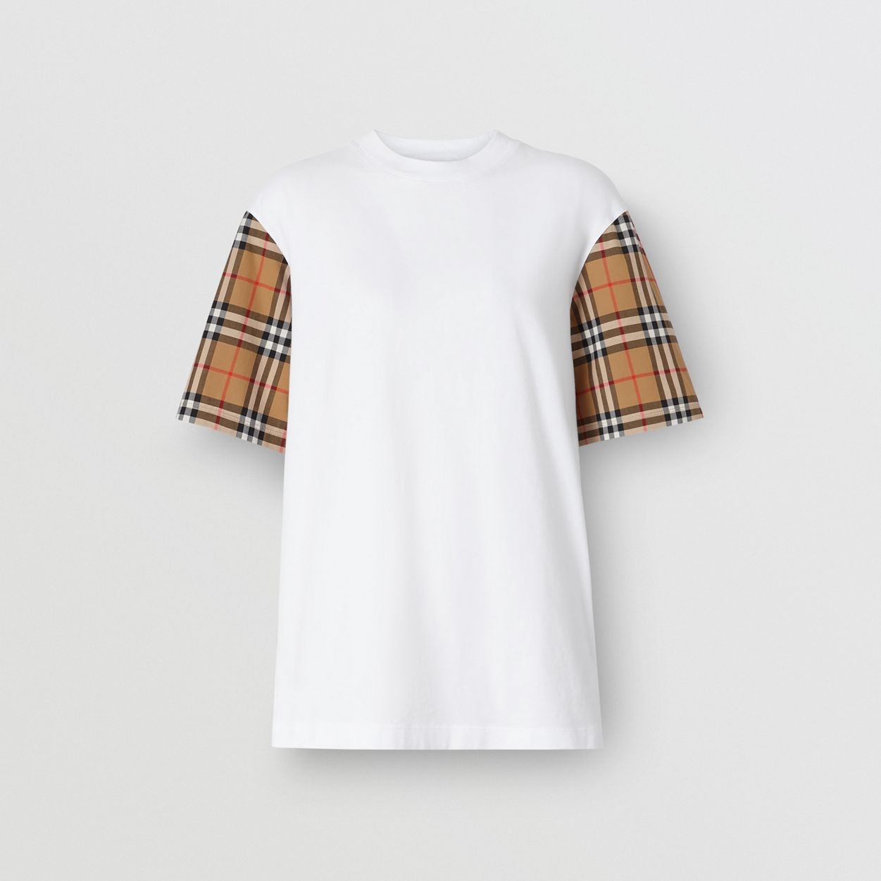 Vintage Check Detail Cotton T-shirt - 1