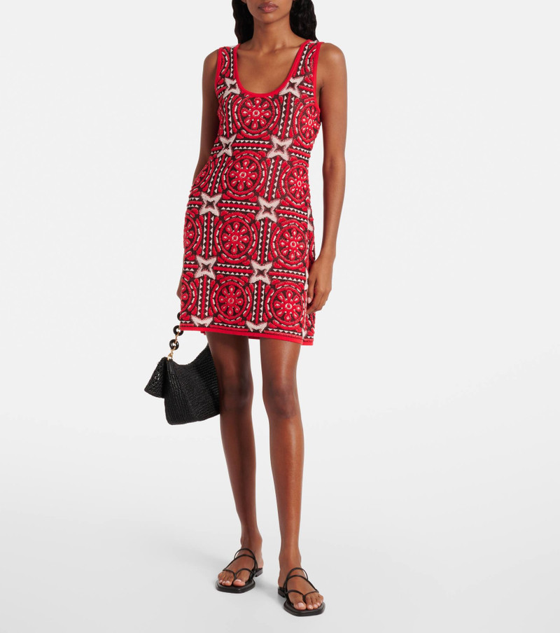 La DoubleJ Sole Star cotton-blend jacquard minidress outlook