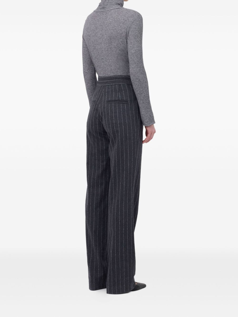 Lizzie pinstripe pleated trousers - 4