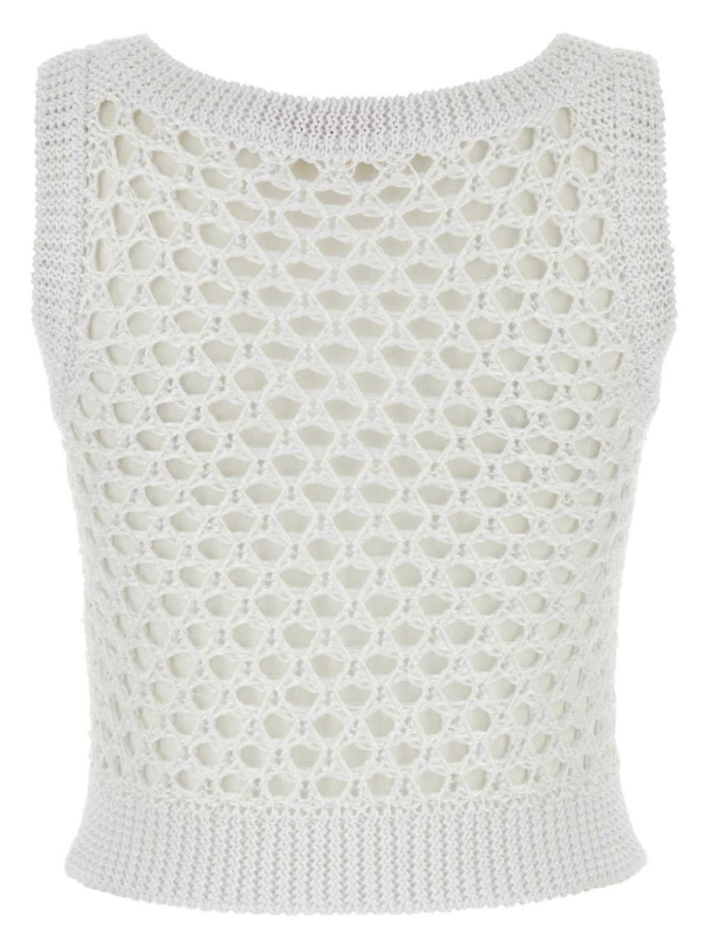 cropped knitted top - 2