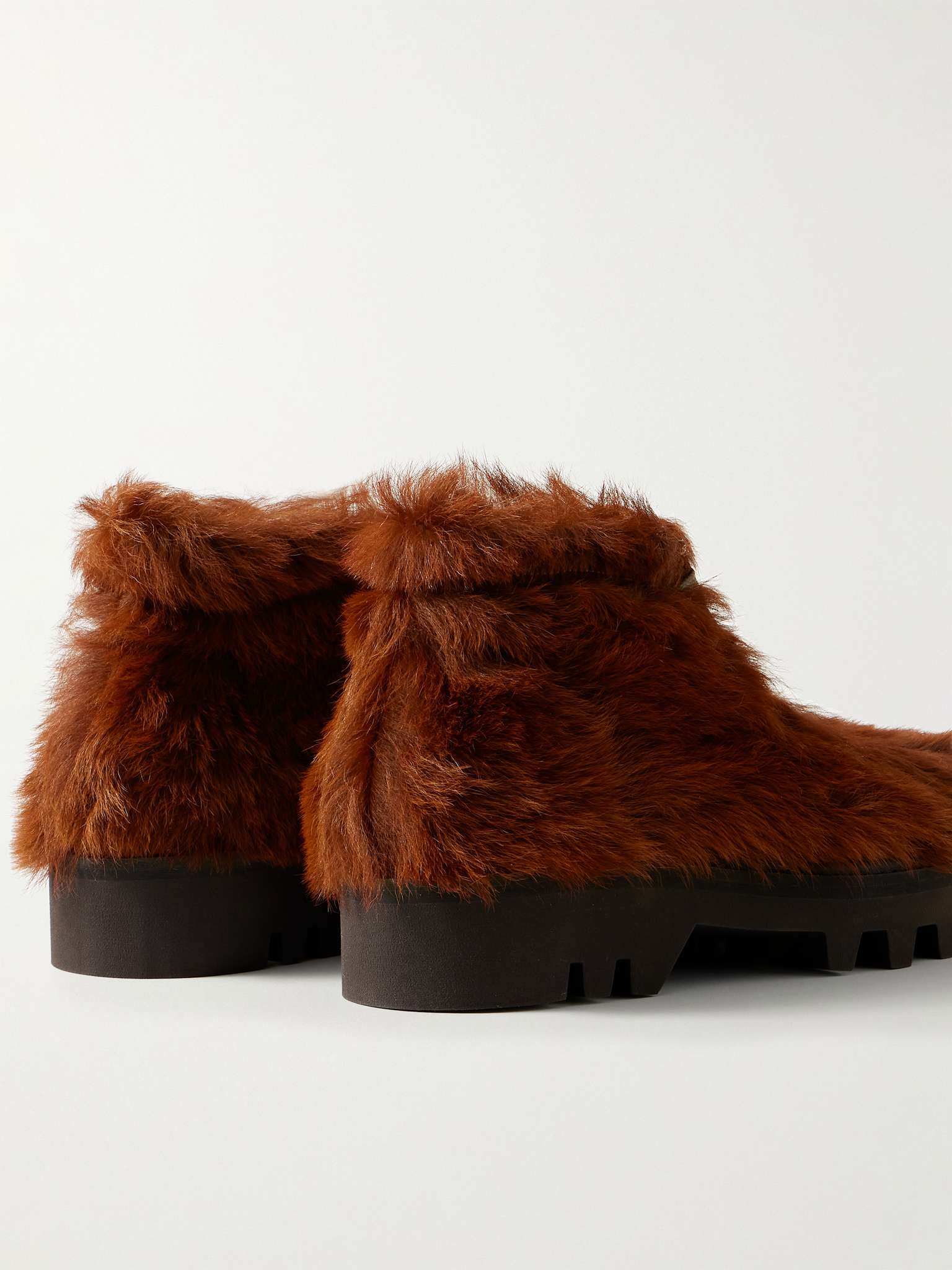 Calf Hair Ankle Boots - 5