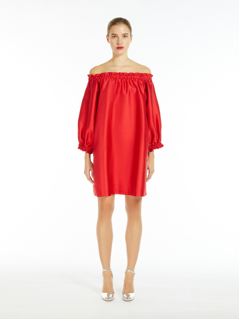 LEPRE Short dress in silk-blend shantung 3