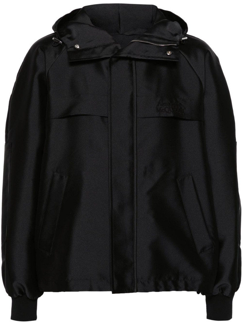 embroidered-logo jacket 1