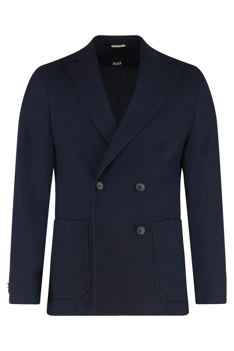 Boss Double-Breasted Wool Jacket - 1
