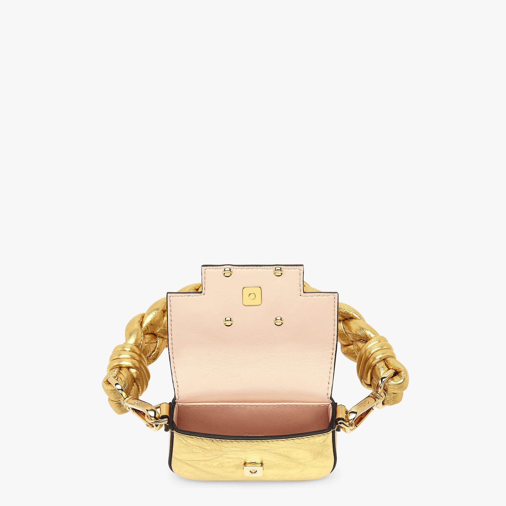 Gold leather charm 4