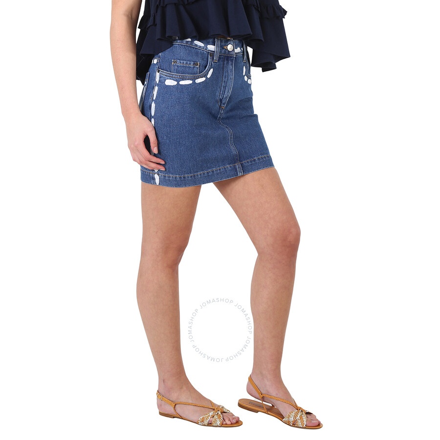Moschino Ladies Cotton Denim Mini Skirt - 4