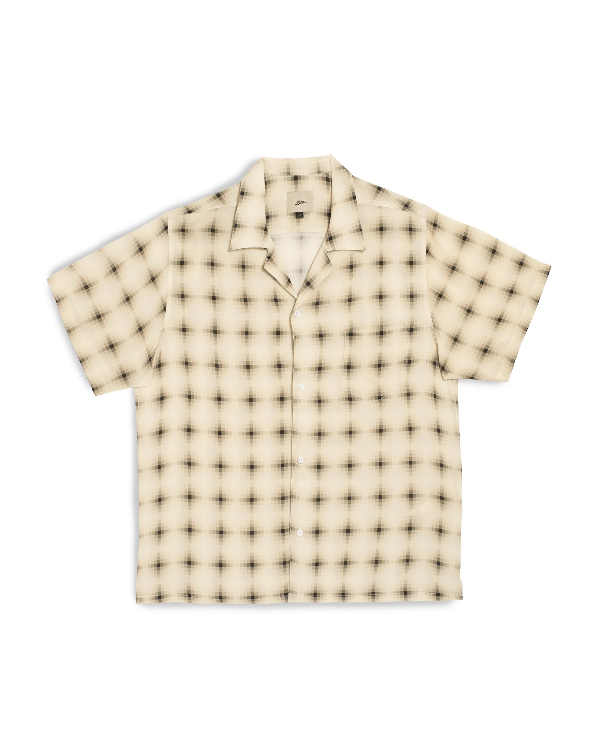 Ivory Digi Plaid Camp Shirt - 1