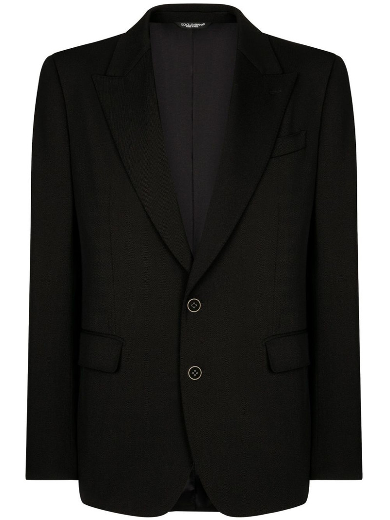 peak lapel single-breasted jacket 1