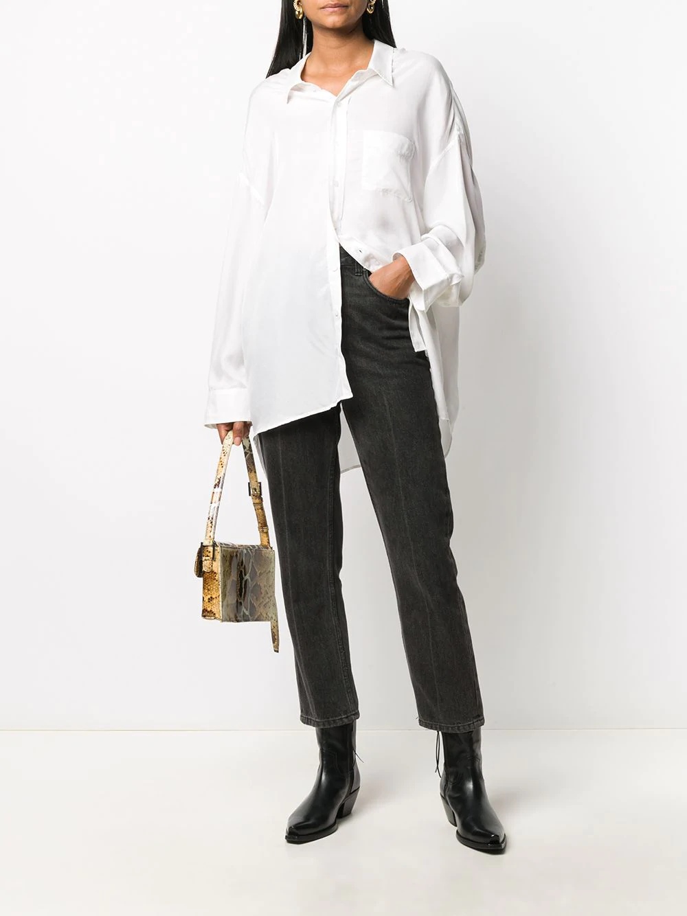 oversized-fit cotton shirt - 2