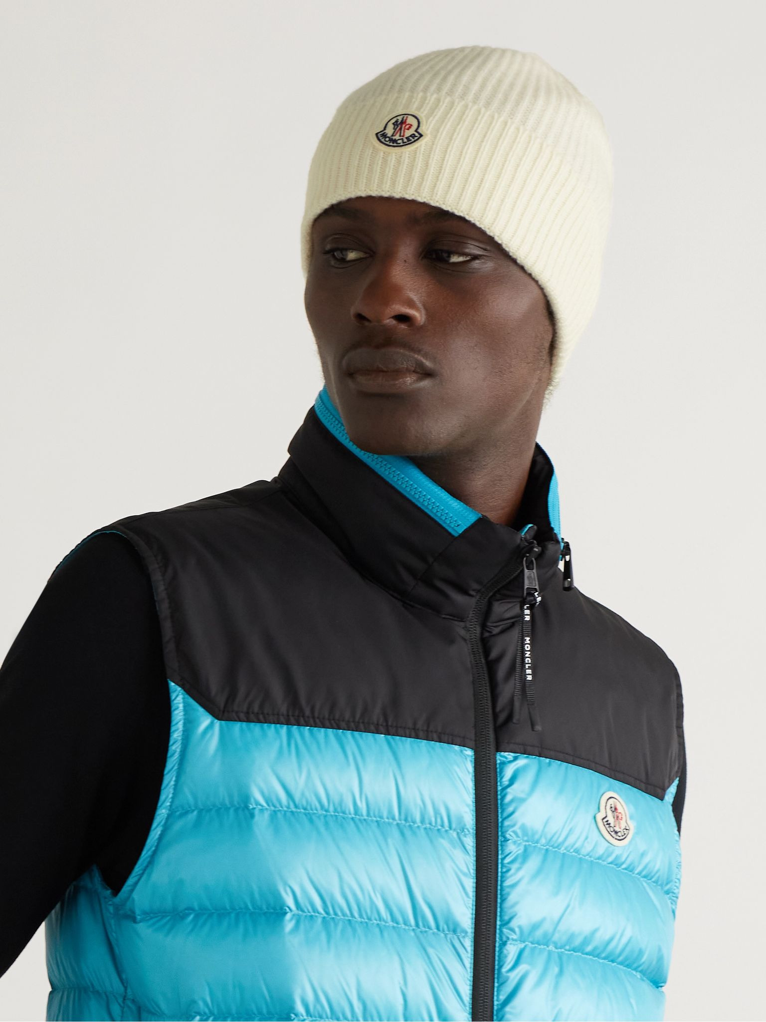Appliquéd Ribbed Virgin Wool and Cashmere-Blend Beanie White - 2