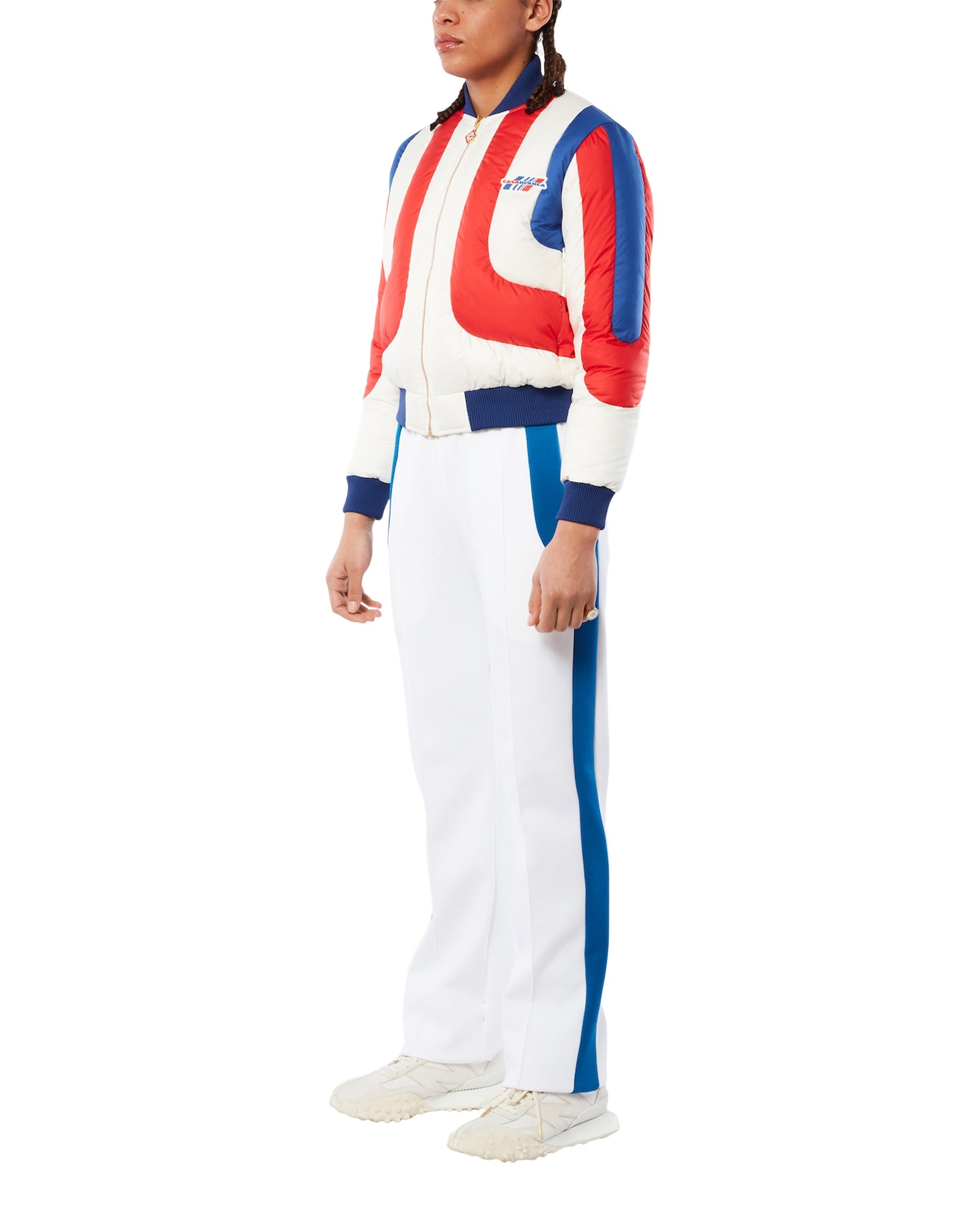 Curve Panel Puffer Bomber Jacket - 4