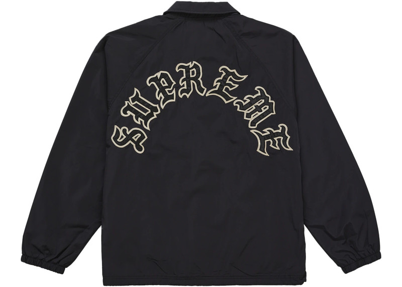 Supreme Supreme Old English Arc Coaches Jacket Black outlook