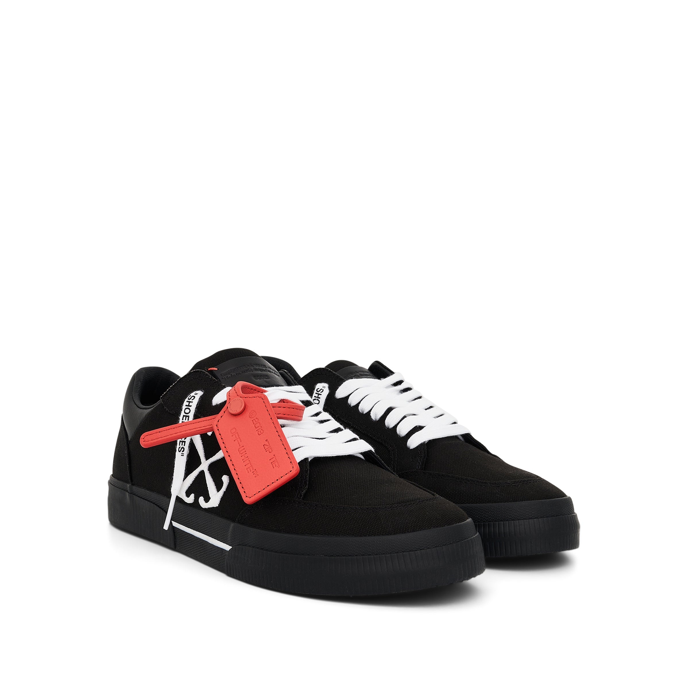New Low Vulcanized Canvas Sneaker in Black/White - 2