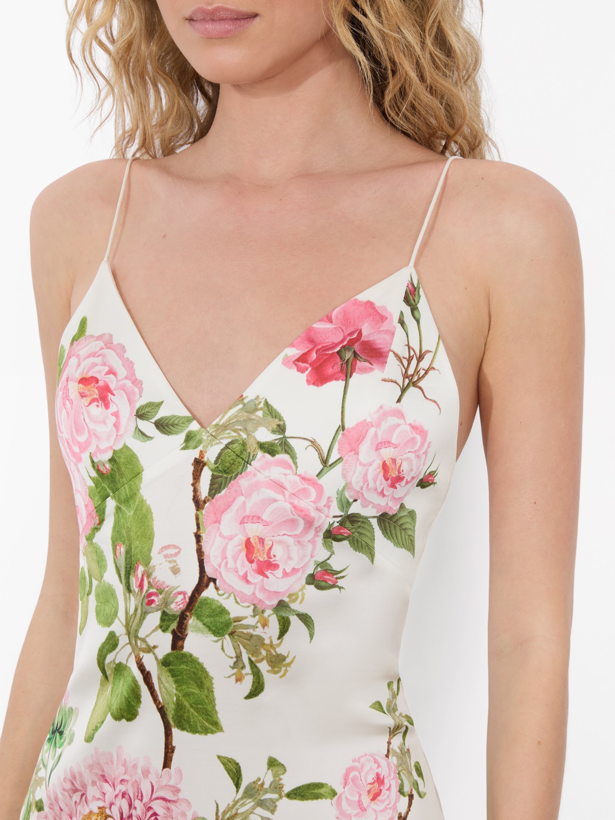 JULIETTA CUTAWAY LACE SLIP DRESS - 5