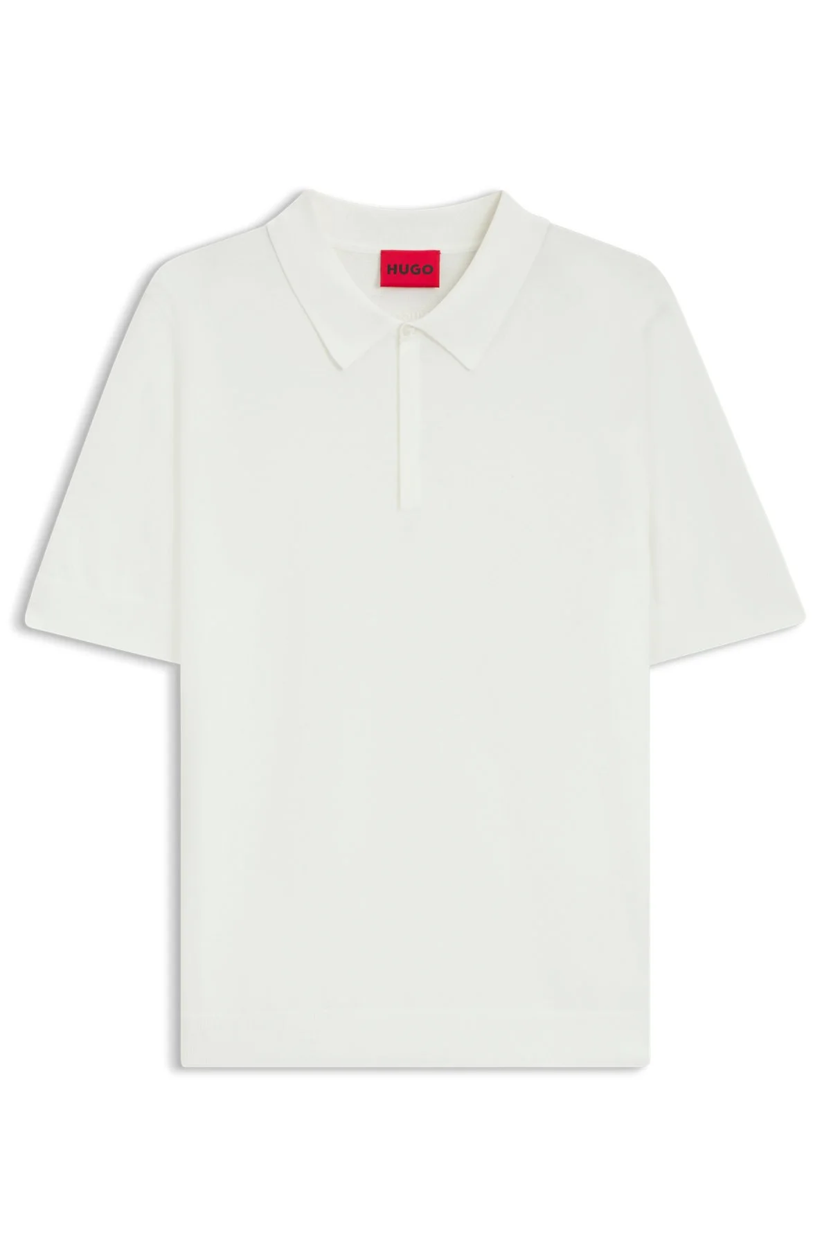 KNIT POLO WITH COVERED PLACKET - 1