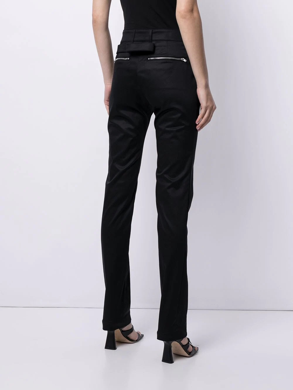 Punk zip-detail slim trousers - 4