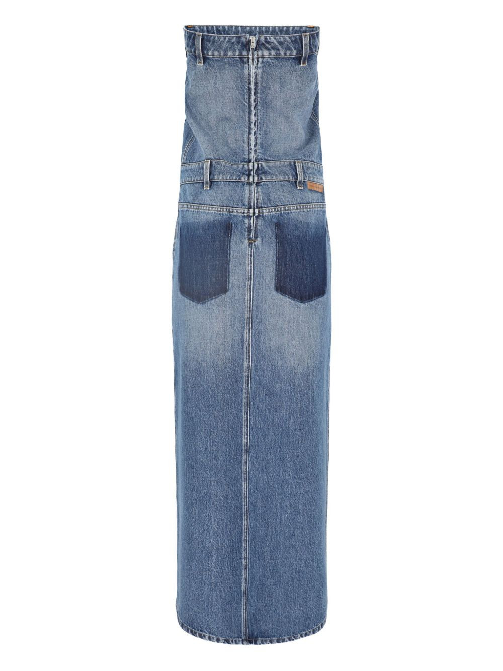 denim maxi dress - 2