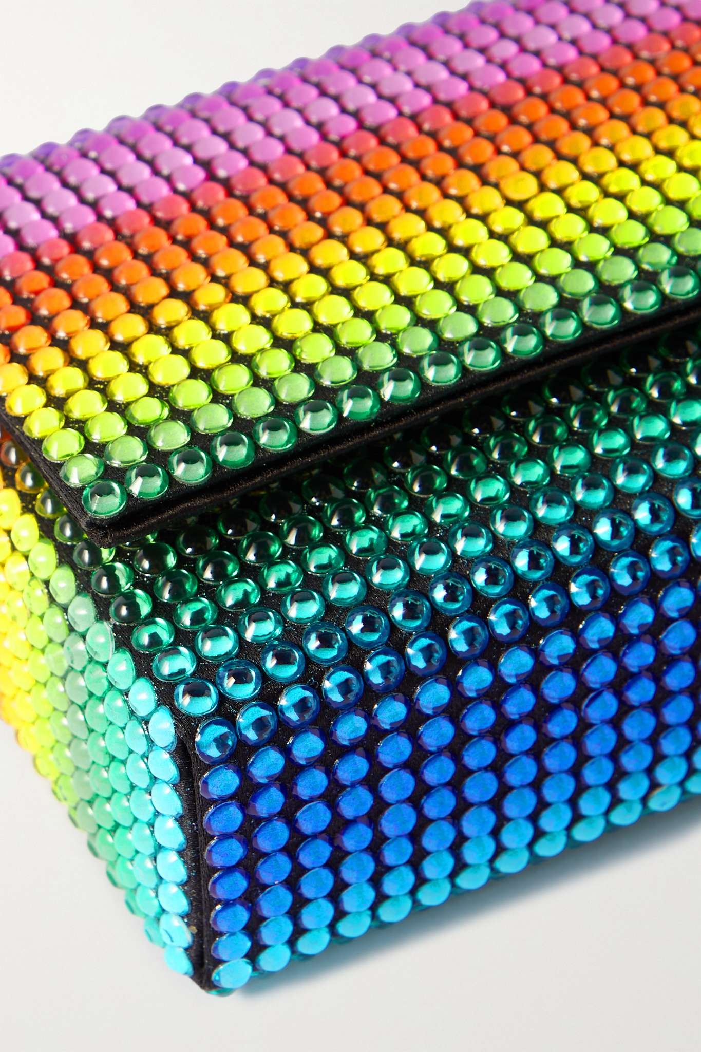 Paloma mini crystal-embellished satin clutch - 4