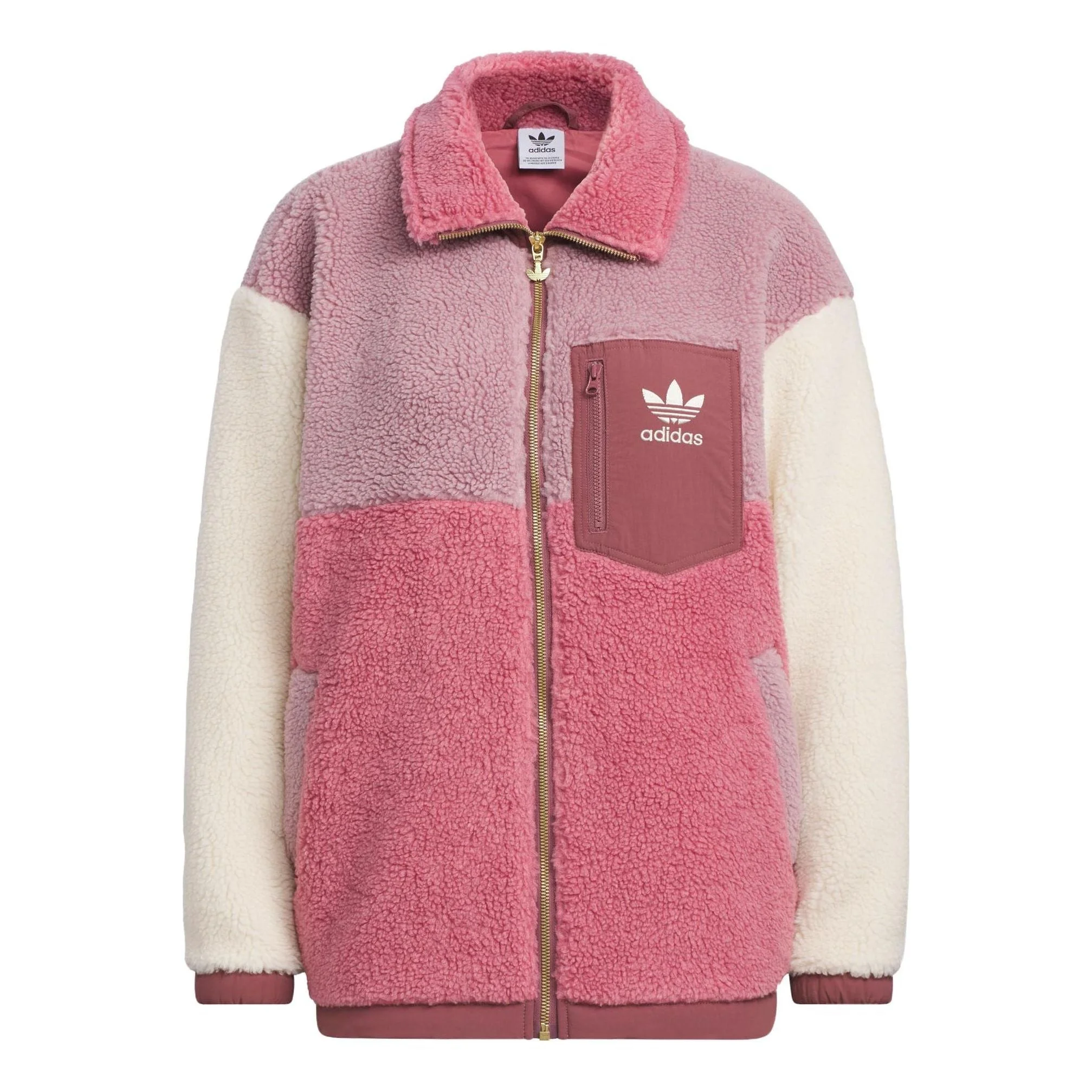 (WMNS) adidas Originals Sherpa Jackets 'Pink' IN0988 - 1