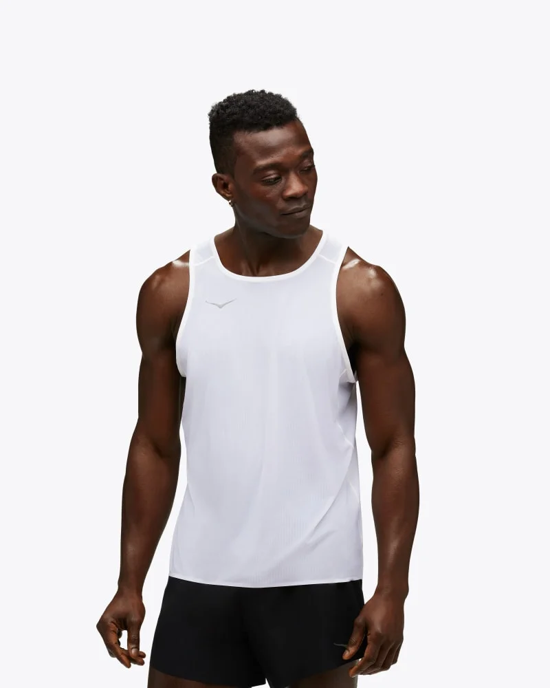 Men's Airolite Run Tank Top in White - 1