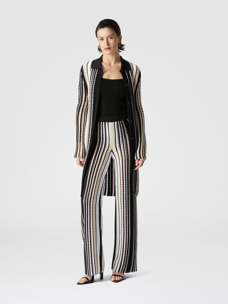 Missoni Straight trousers in striped crochet outlook