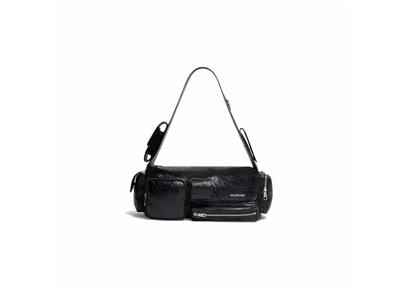 Balenciaga Mens Superbusy Small Sling Bag in Black Black - 1