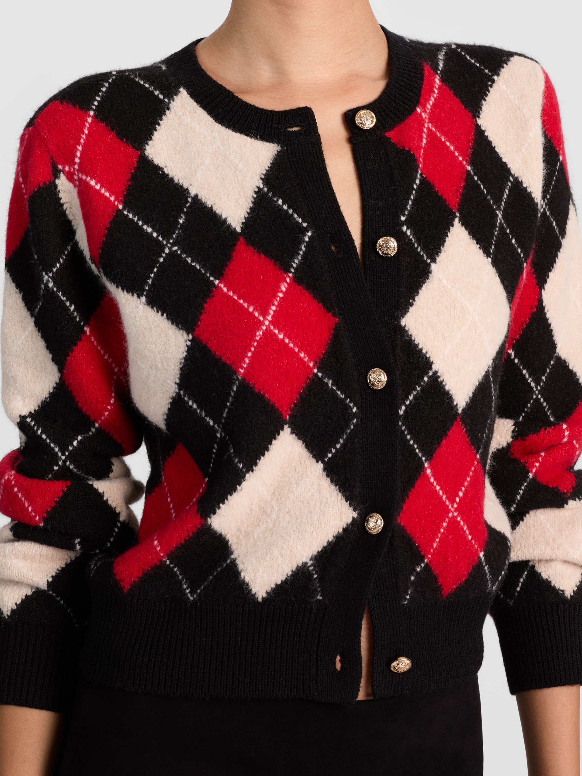 CAROLEE ARGYLE CARDIGAN - 6