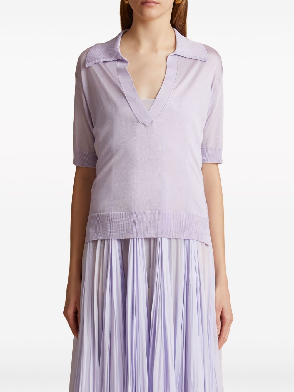 The Julita V-neck polo top - 3