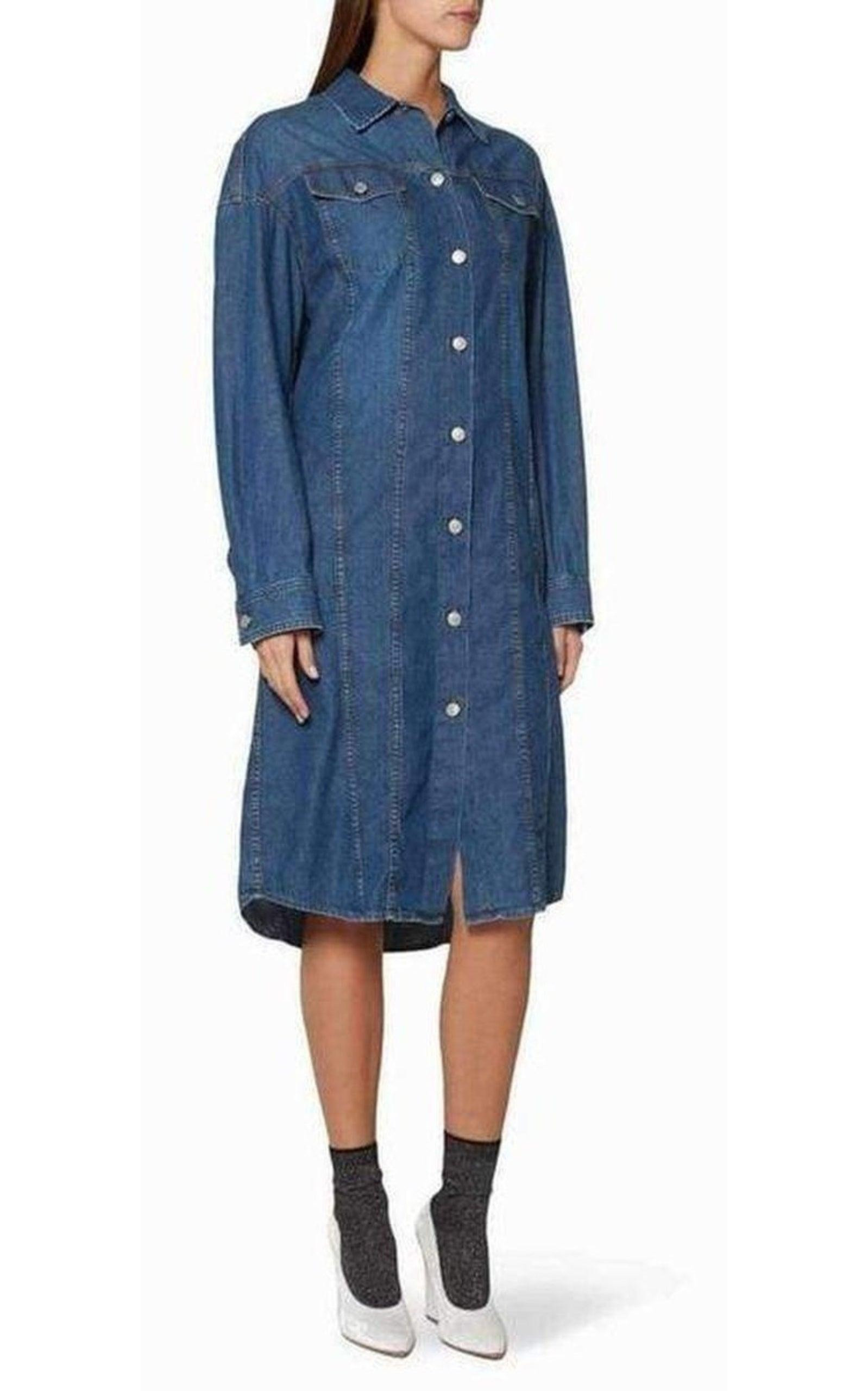 Doralie Blue Denim Shirt Dress - 3