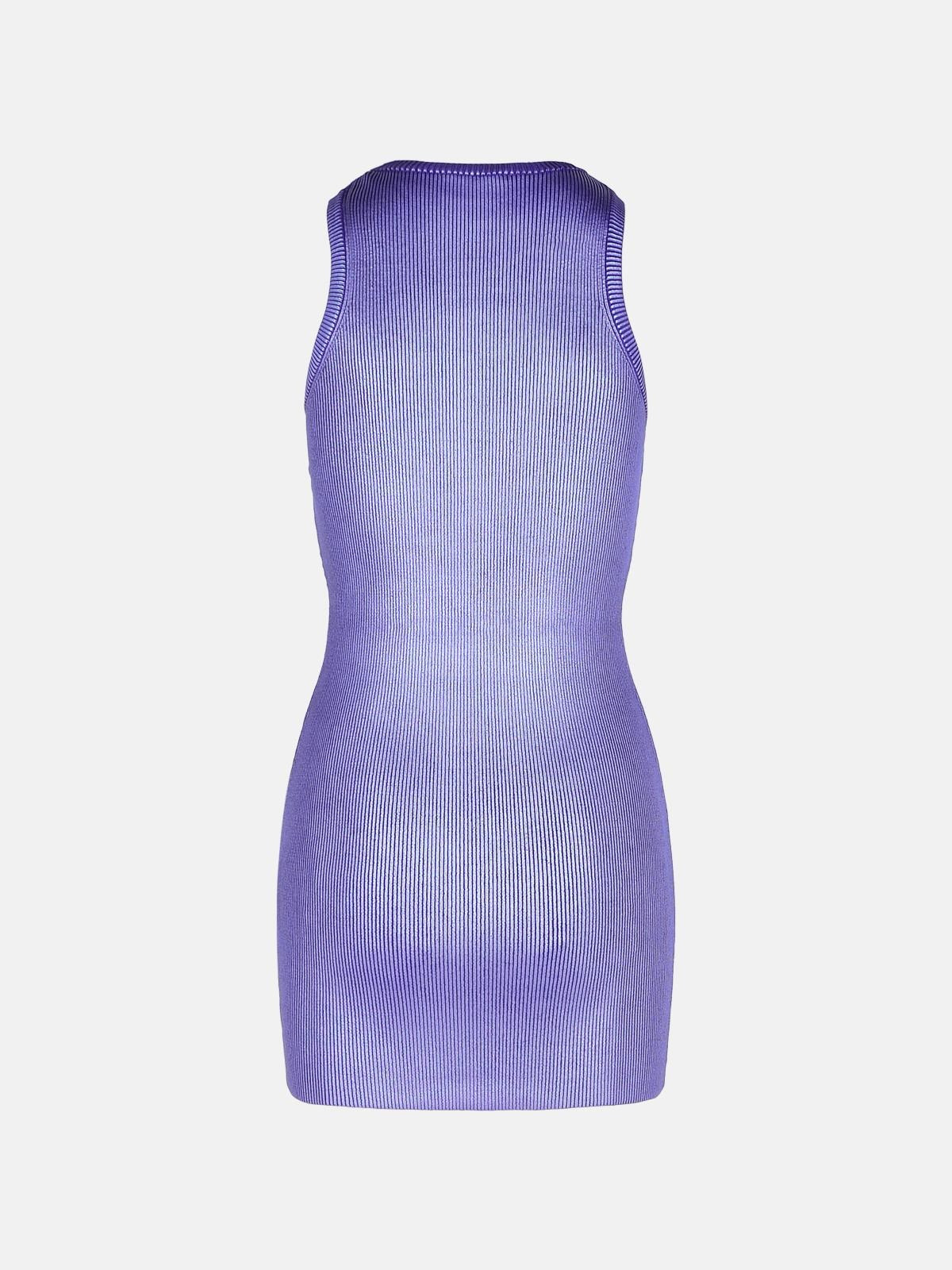 'CADDIX' DRESS IN PURPLE VISCOSE BLEND - 3