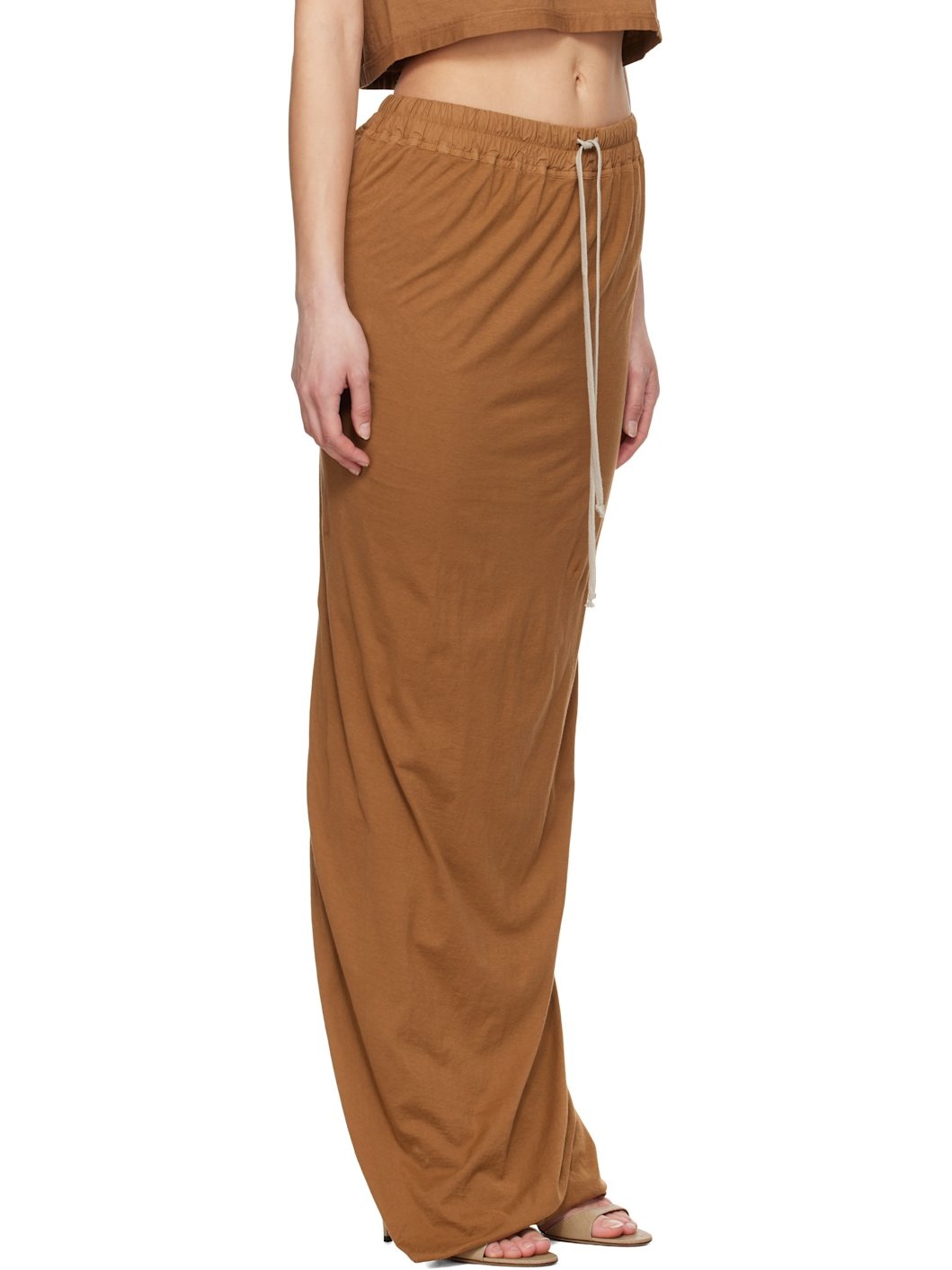 Orange Hollywood Pull On Pillar Maxi Skirt - 2
