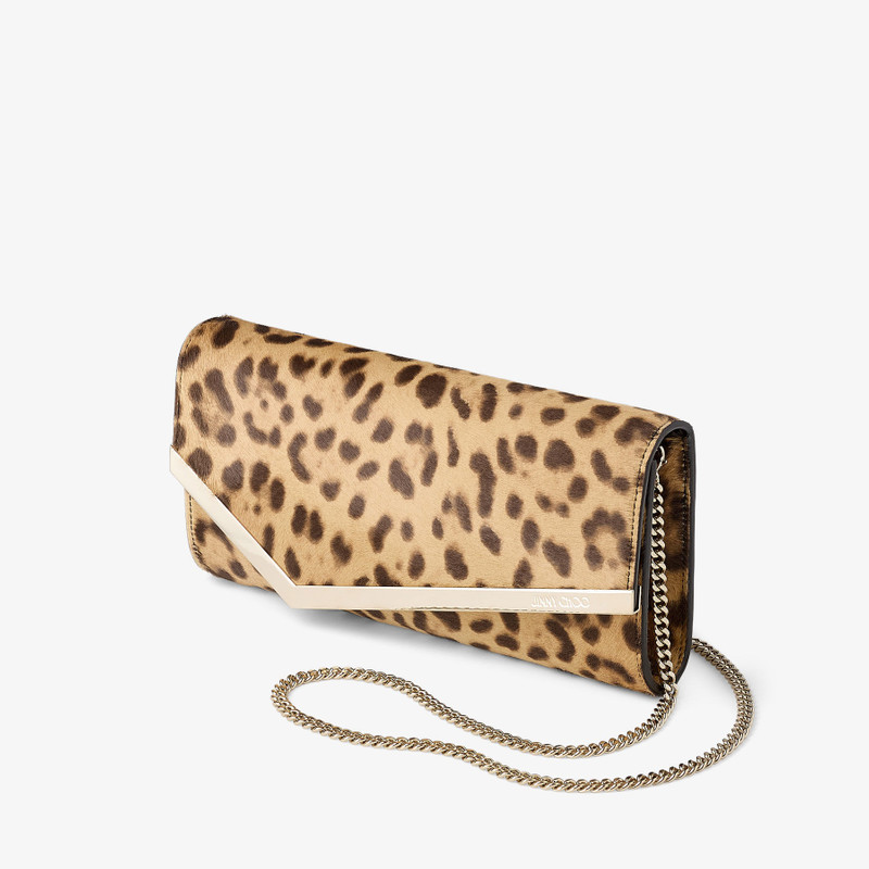 Emmie Natural Leopard Print Pony Clutch Bag 3